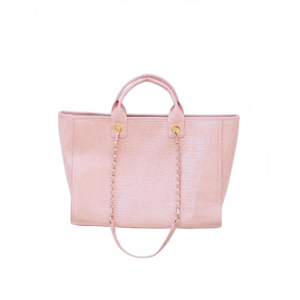 NEW CAROLINE HILL missy tote bag in blush - Picture 5 of 6